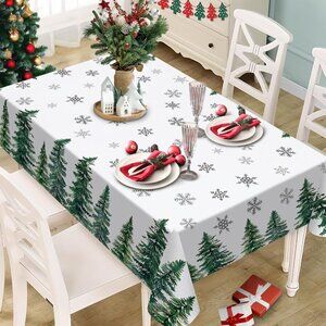 Durable 60x84” Christmas Table Cover - Perfect for Parties & Family Gatherings